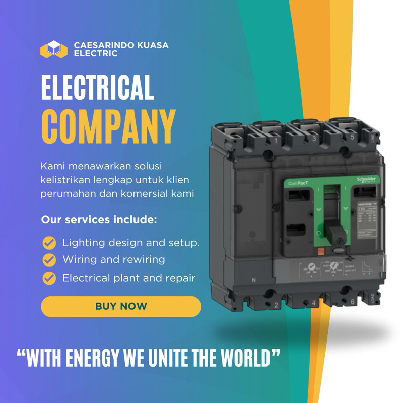 MCCB 50A 4P SCHNEIDER NSX100F 36KA C10F6TM050 BREAKER 50AMPER 4PAS 50AMPERE 4PHASE 4PHAS 4POLE ORI S