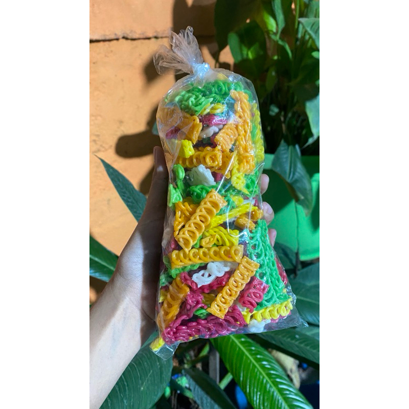 

kerupuk tangga warna warni/kerupuk rantai 250gram
