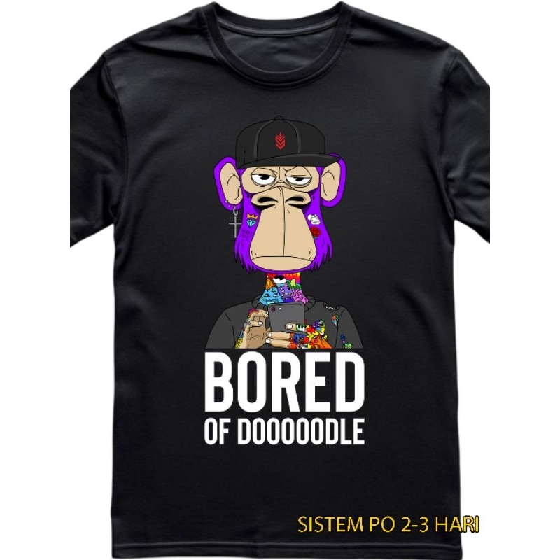 Kaos doodle "Bored ape nft"