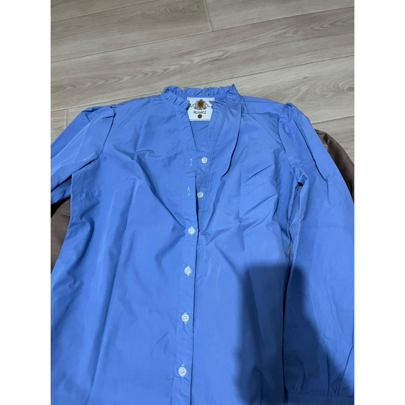 novel mice - blouse sovia silky brown - victorian periwinkle