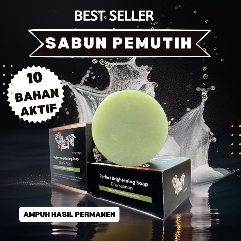 sabun pemutih badan dan wajah permanen dosting perfect brightening soap by Akiofit biuty