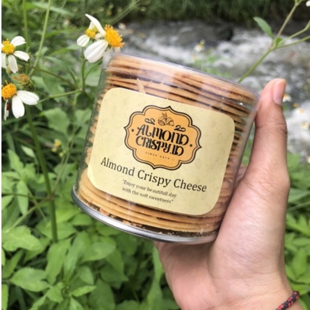 

ADY78 Almond Crispy Cheese 150gr - Cookies/Kue Kering Premium - Vanilla / Dark Choco / Greentea /