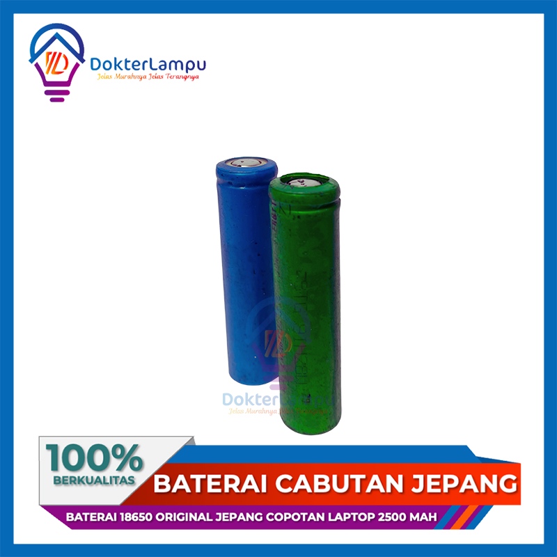 BATERAI 18650  original Jepang copotan laptop2500mah