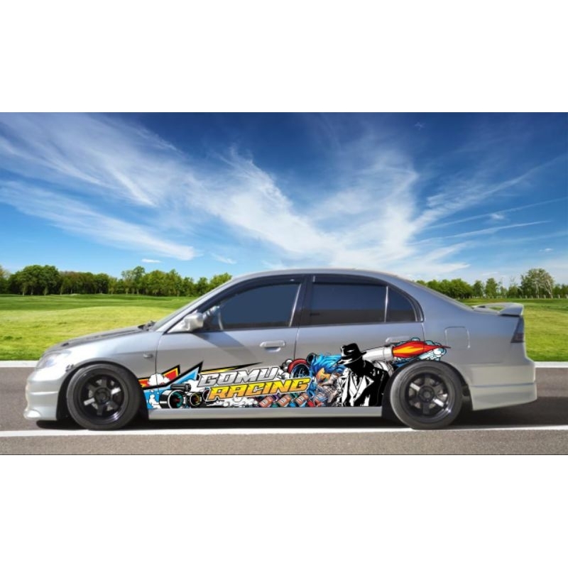decal mobil sedan  | decal mobil  | decal thailok | sticker body samping sedan