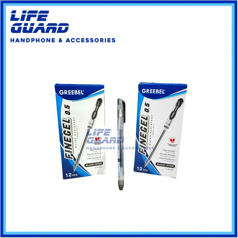 

PENA PULPEN GEL | GEL PEN FINEGEL 0.5 HITAM | BALLPEN BOLPEN PENA