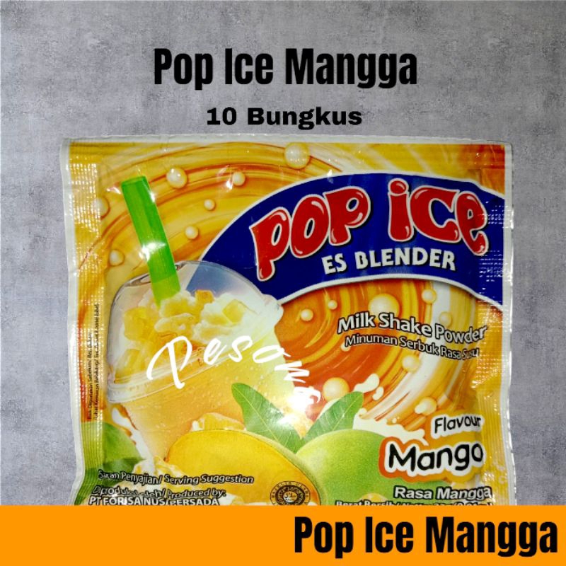 

Pop Ice Mangga 1 Renceng 10 Bungkus Pop Ice Manggo Es Buah Es Mangga Bubuk Minuman Jus Mangga Pop Ice Rasa Mangga Es Boba Mangga