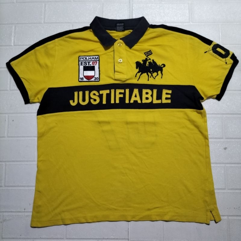 665. POLO SHIRT KAOS POLHAM  Size L  P65  LD110