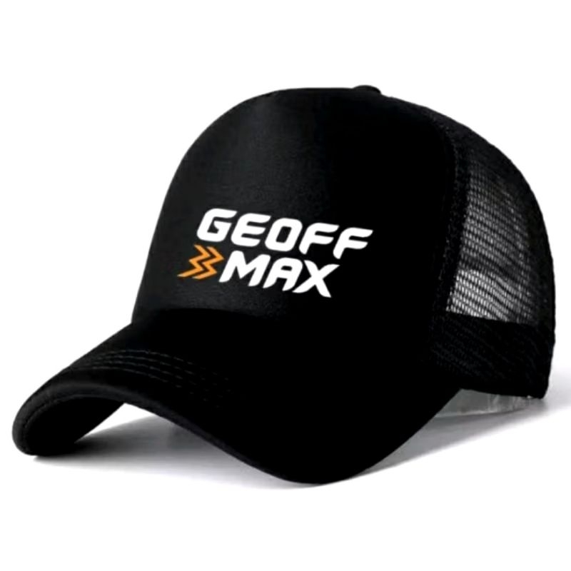 Topi Snapback trucker GMX GEOFFMAX topi Distro hitam Pria Wanita Dewasa