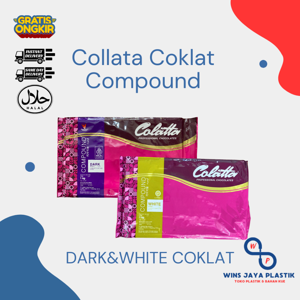 

Collata Dark Chocolate | Re-Pack 1 Batang -+ 200GR | Coklat Compound | Coklat Batang | Coklat Block