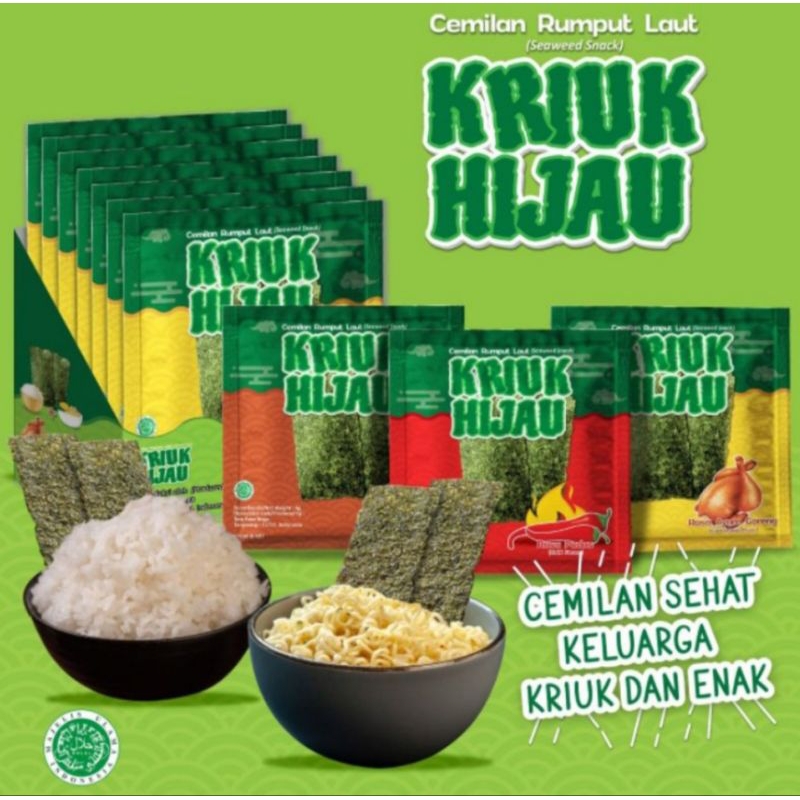 

KRIUK HIJAU RUMPUT LAUT RASA SAPI/AYAM GORENG 4 GR