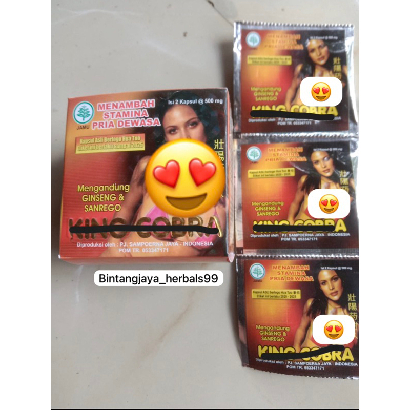 

king cobra mengandung ginseng+sanrego asli 100%