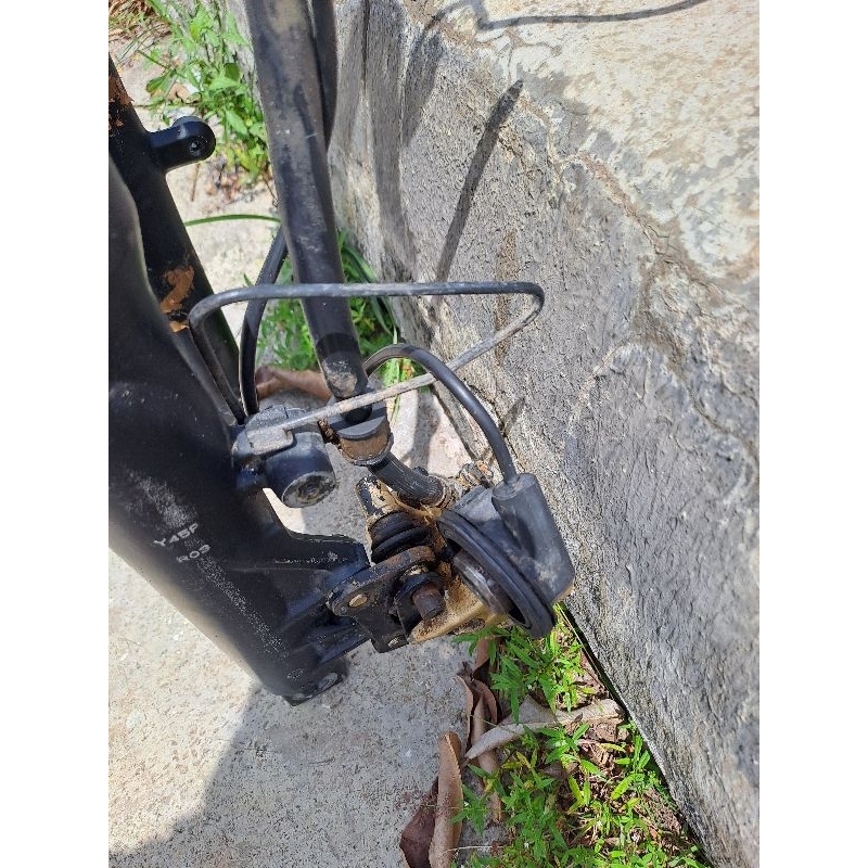 Shock depan yamaha bison set pengereman depan original copotan