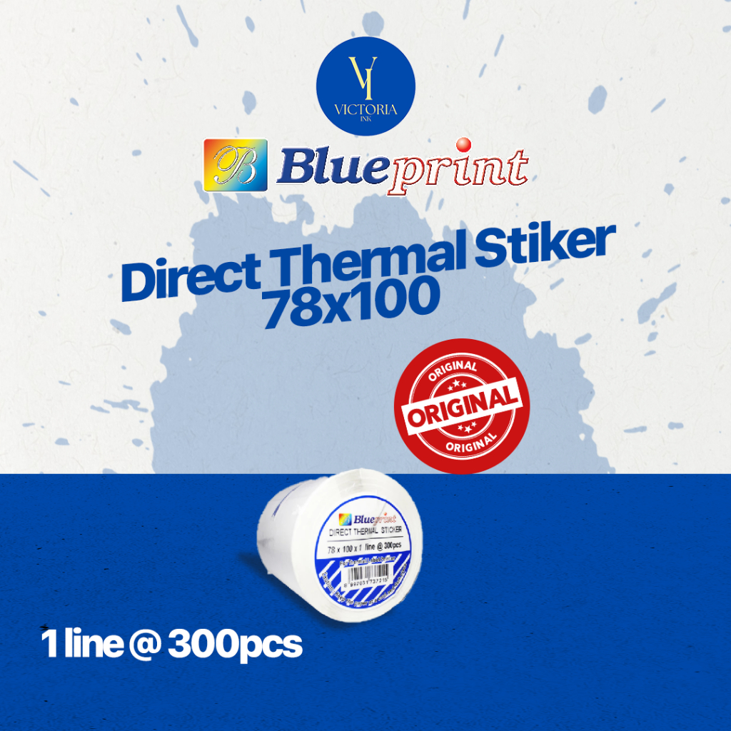 

Direct Thermal Stiker Blueprint 78x100 isi 300pcs 78x100mm isi 300pcs Label 78x100