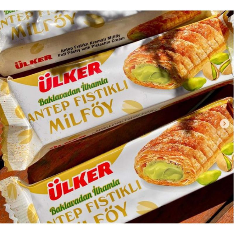 

ULKER PISTACHIO PASTRY BAKLAVA | Pistachio Milfoy | baklava Turki