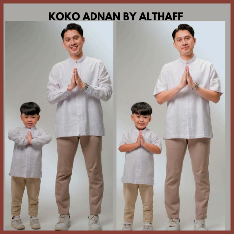 KOKO ADNAN SERIES BY ALTHAFF KOKO LENGAN PANJANG DAN LENGAN PENDEK BORDIR KOKO PUTIH KOKO PRIA