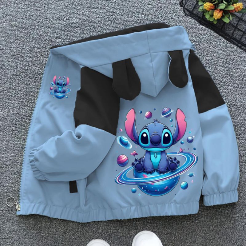 JAKET ANAK JAKET KOMBINASI BERGAMBAR STITCH