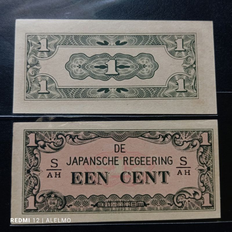 uang kertas kuno sen regeering tahun 1942 Baru mulus Asli