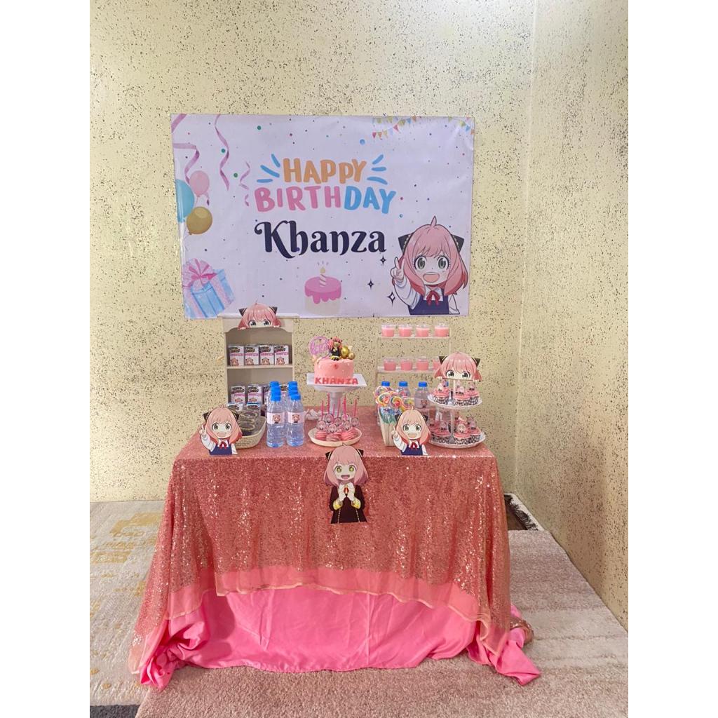 Banner Ulang Tahun, Aqiqah, Dessert Table, dsb