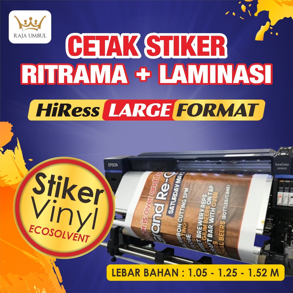 

CETAK STICKER VINYL METERAN | PRINT STICKER METERAN CUSTOM | PRINT INDOOR