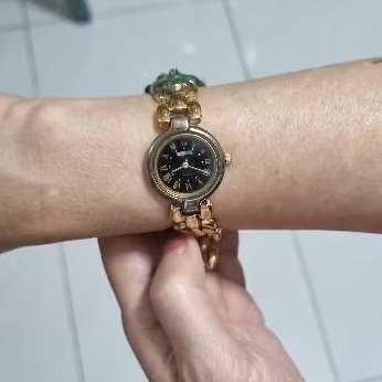 jam tangan arloji fashion rantai wanita " GIORDANO" ASLI gold plate vintage