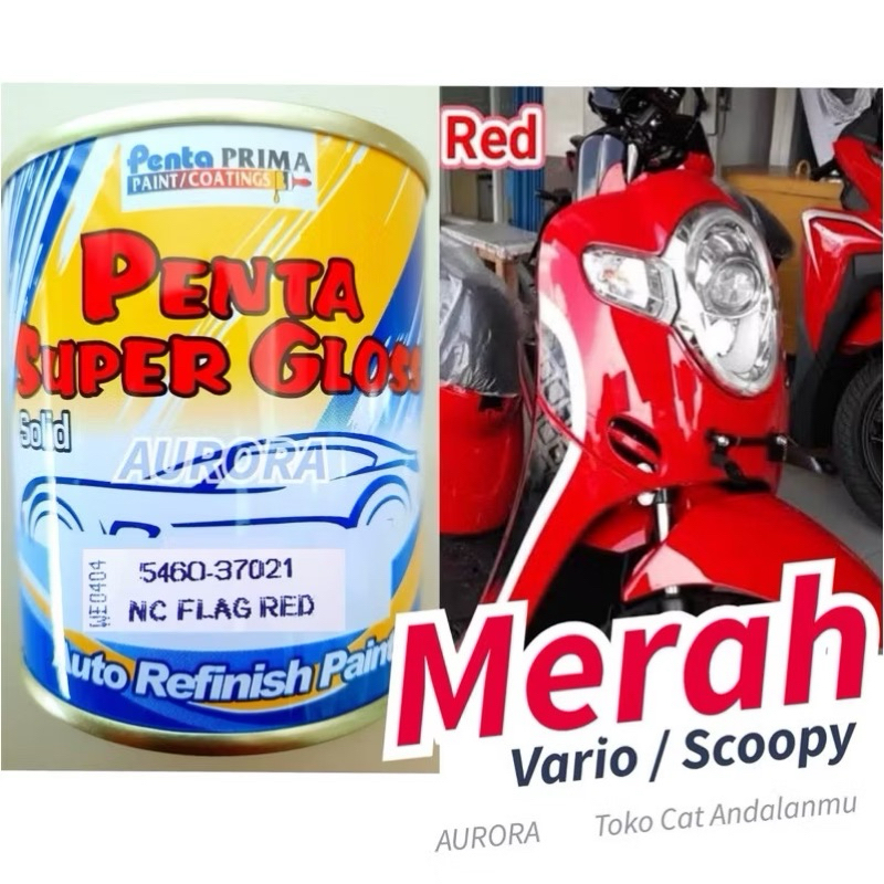 Penta NC Flag Red 5460-37021 Merah Honda Vario Scoopy Bendera 200ml cat super gloss duco motor mobil