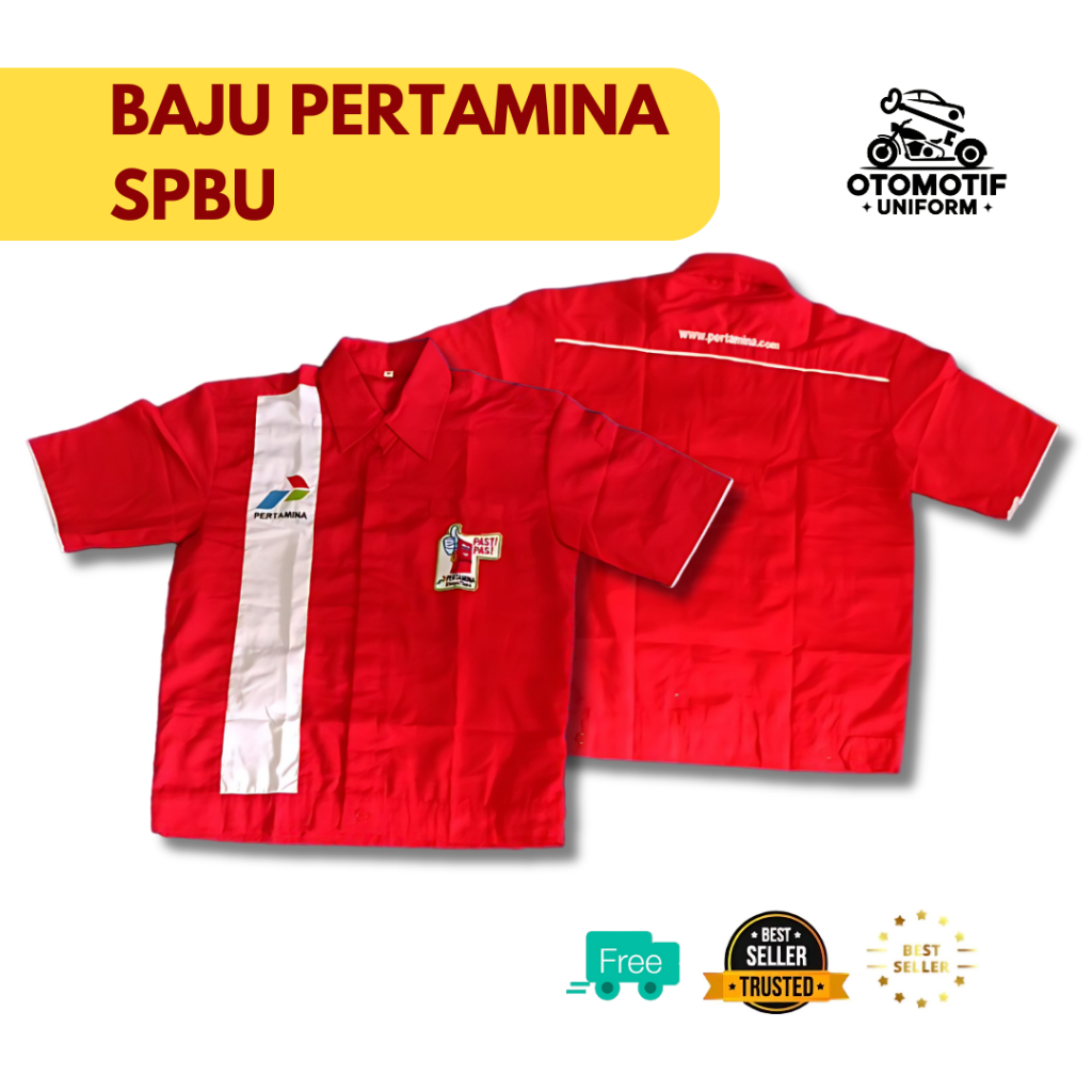 Baju Spbu Operator | Baju Spbu | Seragam Spbu Merah | Seragam Pertamina | Baju Spbu