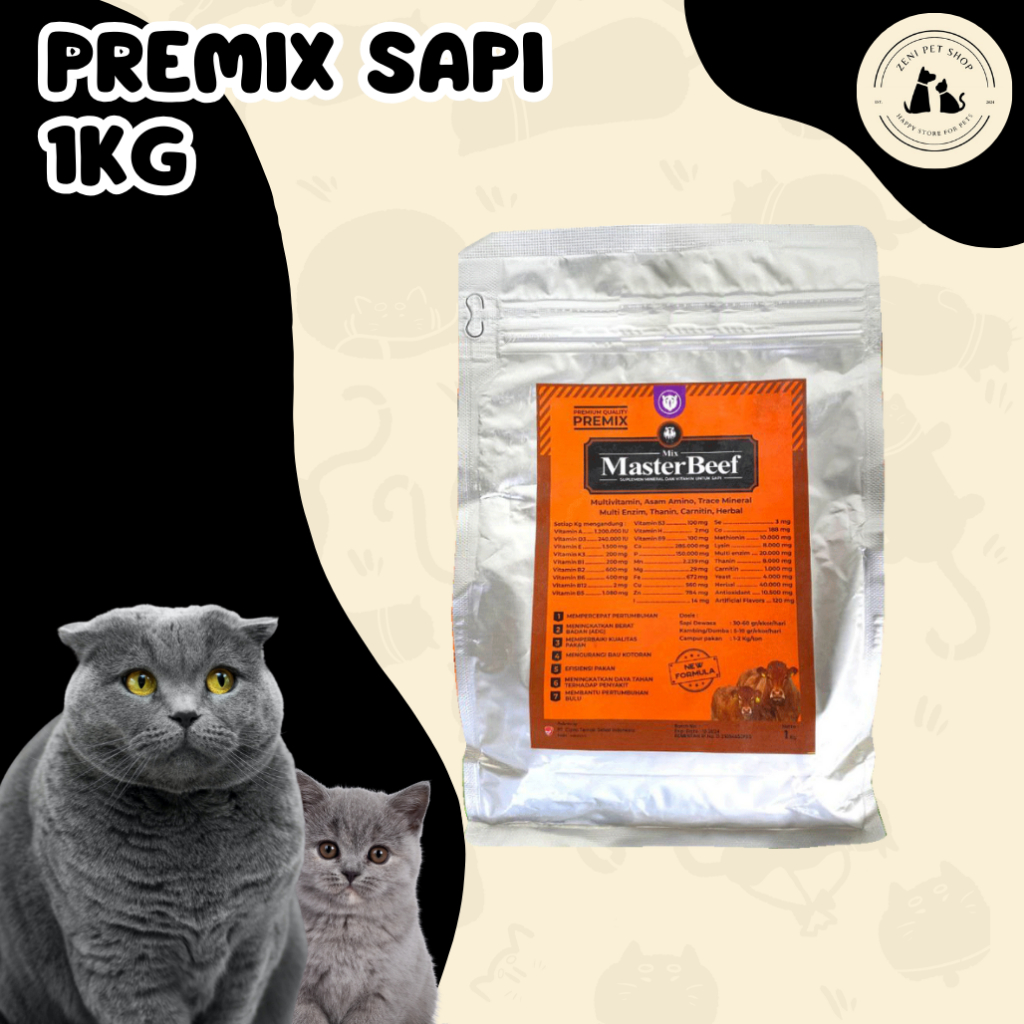 Premix Sapi Master Beef 1 Kg - Premix Sapi Penggemukan - Premix Sapi Kontes