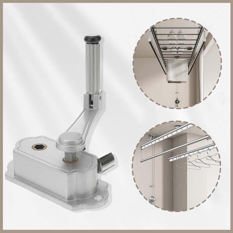 【COD】Jemuran Atap Engkol/Engkol Jemuran Baju Lifting Sparepart  Lifting Hanger Aluminium Jemuran Rod