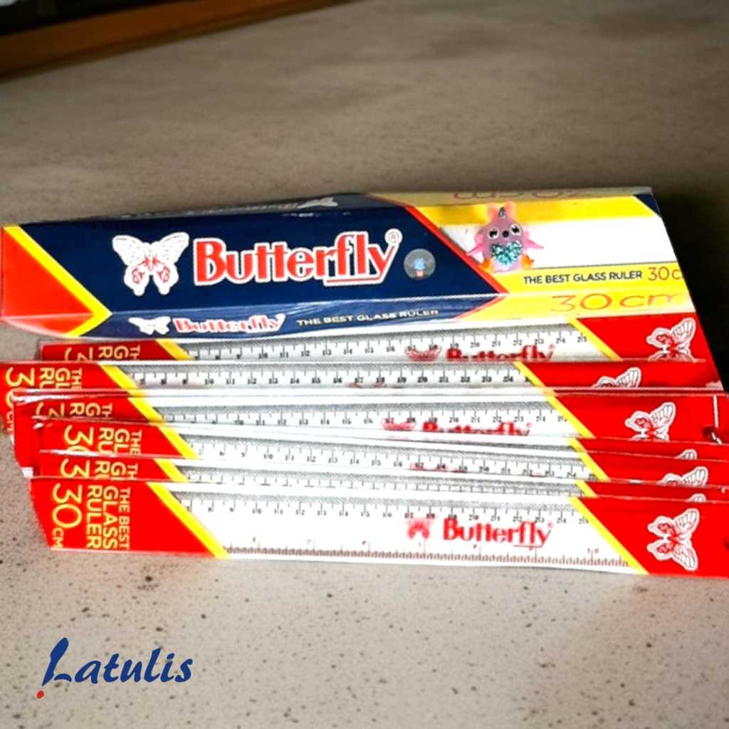 

Penggaris Butterfly 30 cm ORI (pack)