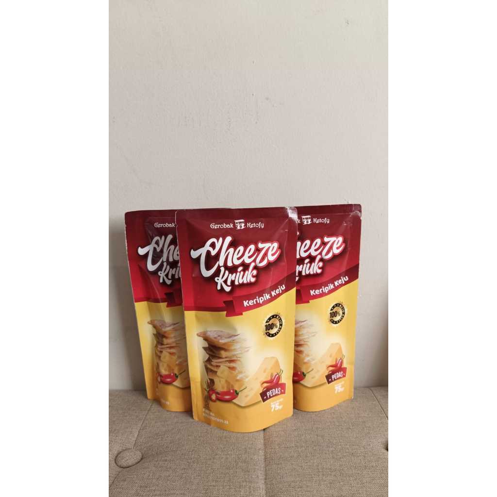 

Cheeze Kriuk/Keripik Keju Pedas/Original - Snack Keto 75gr