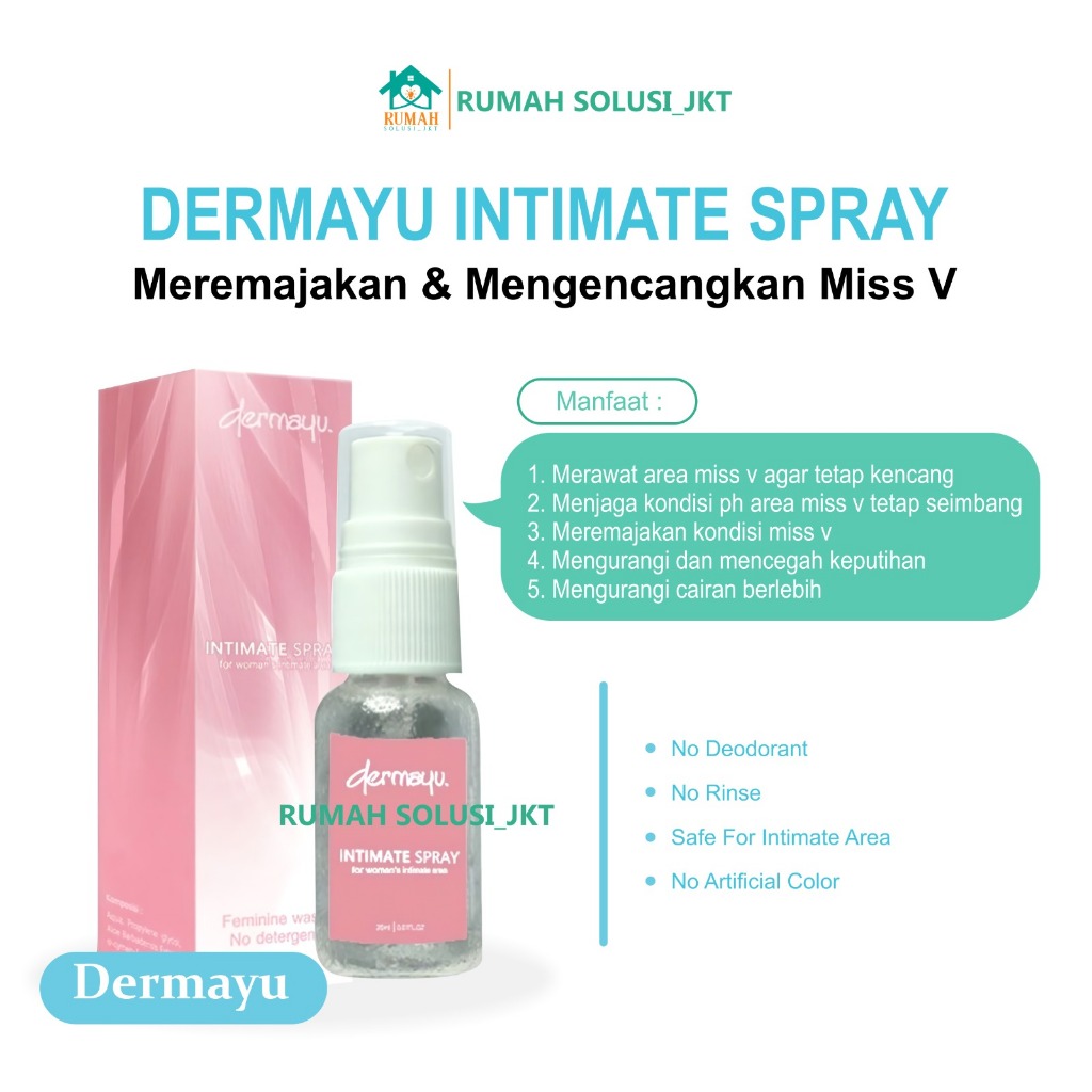 New PERAPAT MISS V PERMANEN SERUM DERMAYU INTIMATE SPRAY 20ML PERAPAT VAGINA PARFUM MISS V RAPET