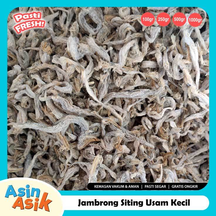 

Ikan Asin Jambrong Siting Usam Kecil Premium Kualitas Super Segar Fresh Kemasan Vakum Aman