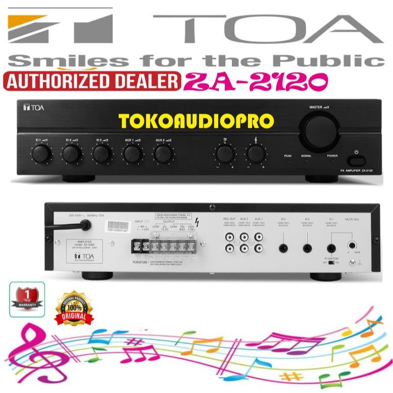 Toa ZA2120 PA System Power Amplifier Masjid Toa ZA2120 Mixer Amplifier
