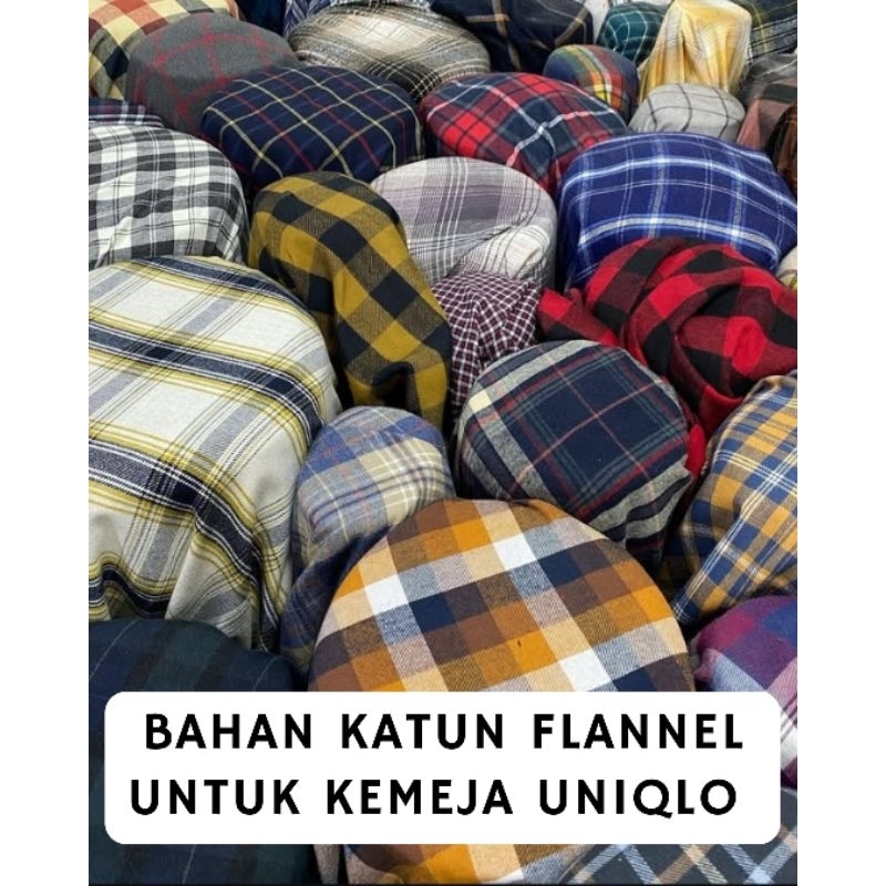 Bahan katun flannel UNIQLO 08/Kain flannel UNIQLO