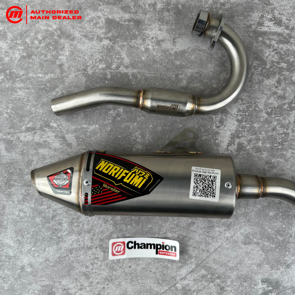 Knalpot Ori Norifumi Stainless Monster KLX 150 BF Dtracker Norifumi