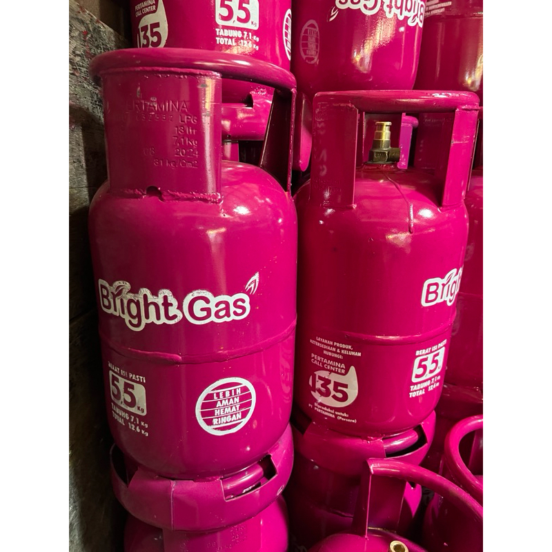 TABUNG GAS BRIGHT GAS 5,5 KG TAUN BARU (KOSONGAN)BG