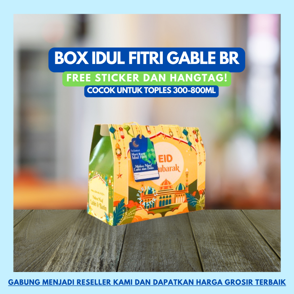 

Box Idul Fitri Gable BR @PCS/Box Hampers Lebaran Kue Kering