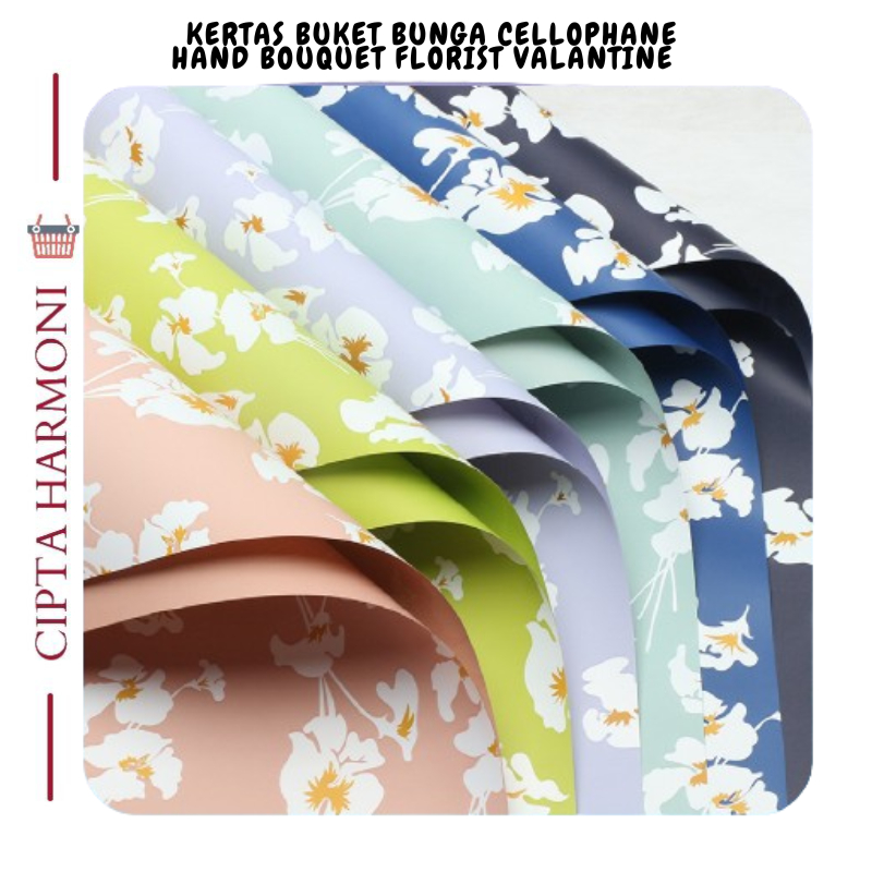 

20 LEMBAR Flower Wrapping Paper Hand Bouquet Florist Valantine Cellophane KB065