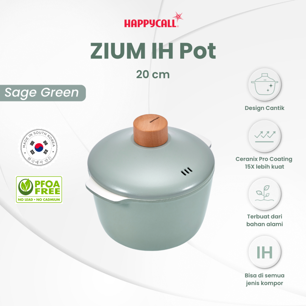 Happycall Zium IH Pot 20 cm - Panci Anti Lengket 20 cm