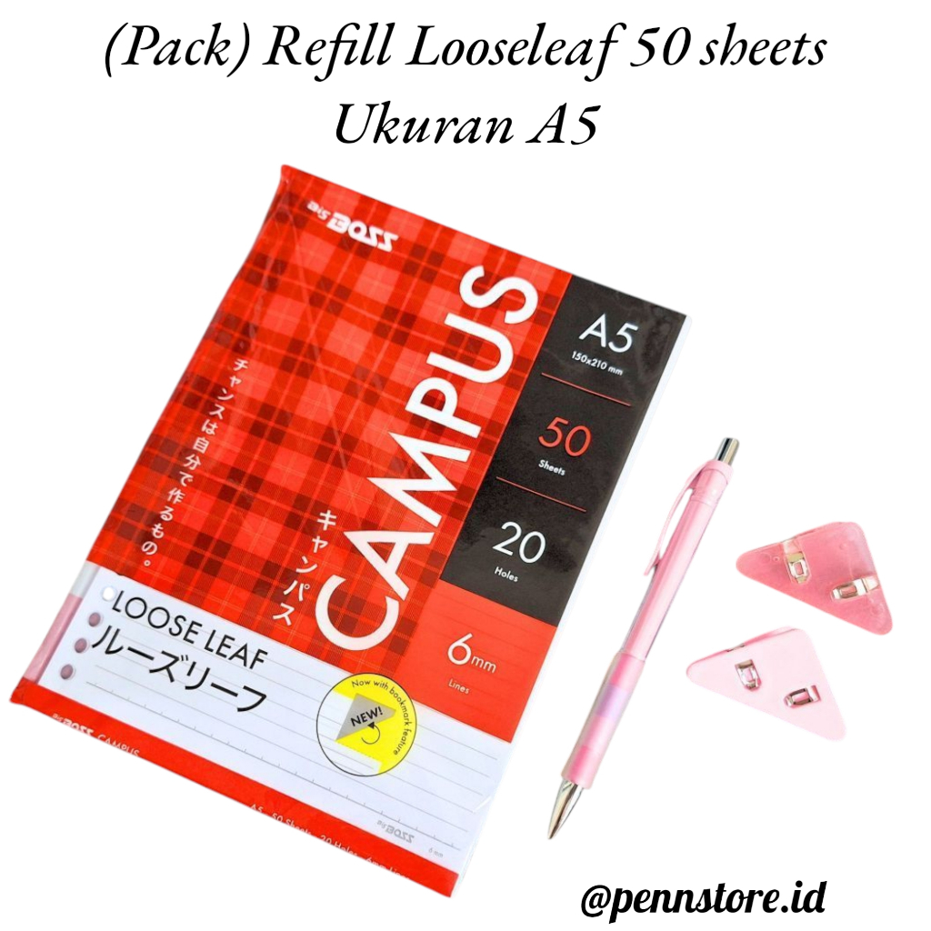 

(Pack) Refill Loose Leaf A5 - 50 Big Boss ukuran A5 (Kwarto) isi 50 lembar