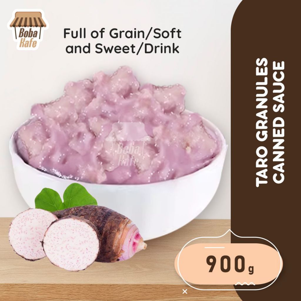 

CANNED TARO GRANULES ( DOKING ) Taro Granules Kaleng - Potongan Ubi Talas Asli kemasan isi @900gr