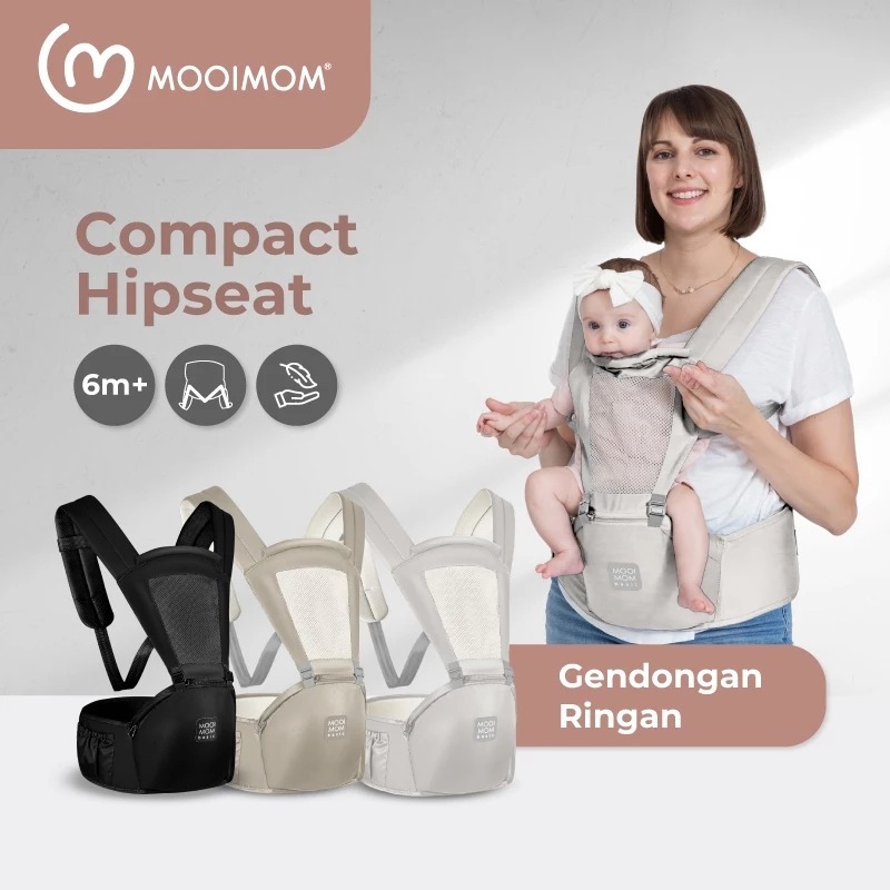 Mooimom Basic Compact Hipseat Carrier - Gendongan Bayi / gendongan bayi mooimom / gendongan terlaris