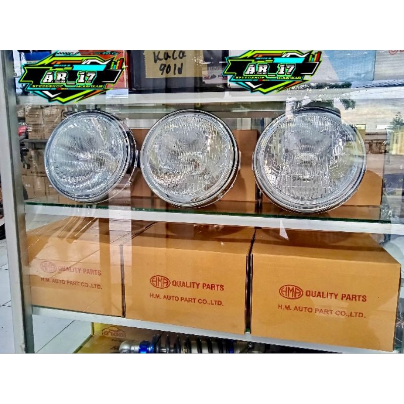 Lampu Bulat HMA Original Thailand Ninja R / SS Victor Batok Lampu Chrome
