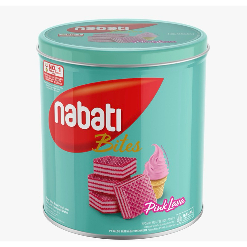 

NABATI BITES WAFER PINK LAVA KALENG 287g