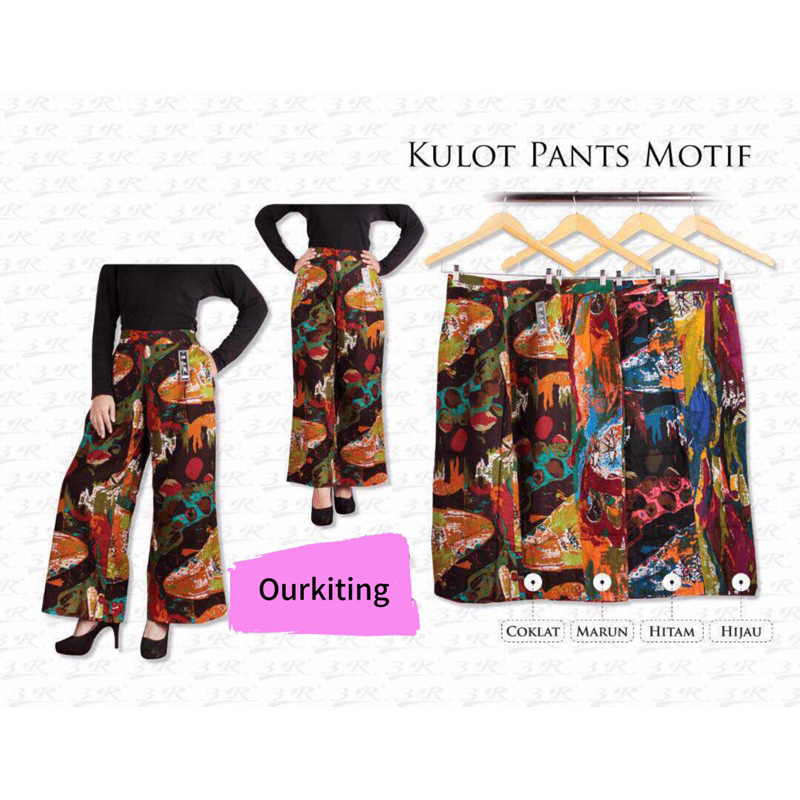 kulot rami motif / kulot panjang / celana panjang / celana palazzo / celana kulot