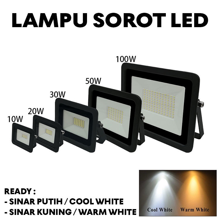 Floodlight Kuning / Warm White ( 10, 20, 30, 50watt ) PIOLINE