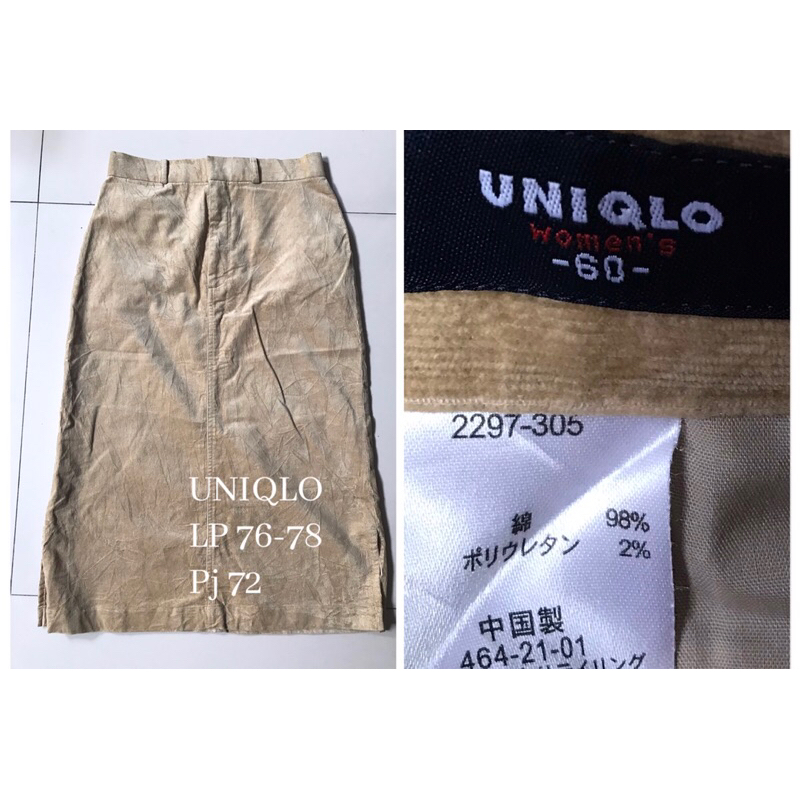 Rok cordurai GU, Uniqlo