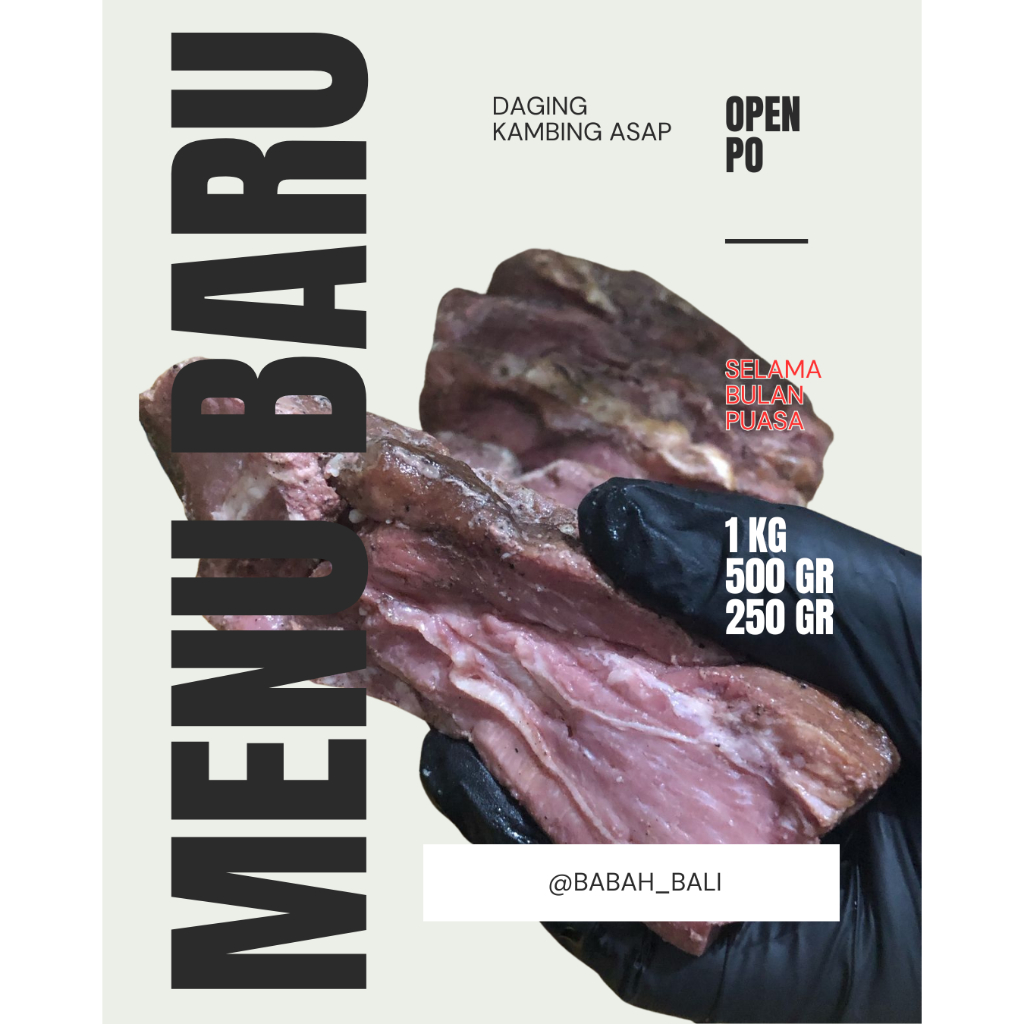 

Menu Baru Daging Kambing Asap Selama Bulan Pusa 250 Gr