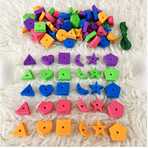 Meronce Geometri Spon Mainan Anak