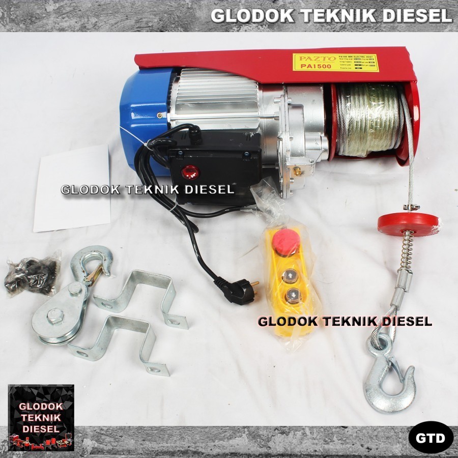 Freyaa77 Electric Hoist 1500 Kg Katrol Listrik Pa1500 Katrol Elekrik Electric Wire Rope Hoist 1500Kg